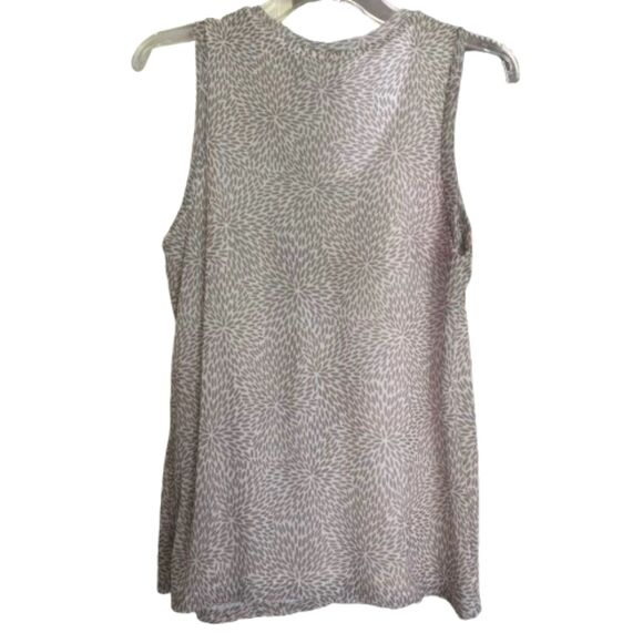 Chino's Gray/White Ruffle Sleeveless Nylon Chino's Size 1 (Med. 8) Lined Tank #D - Picture 2 of 5